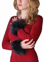 Fox fur cuffs